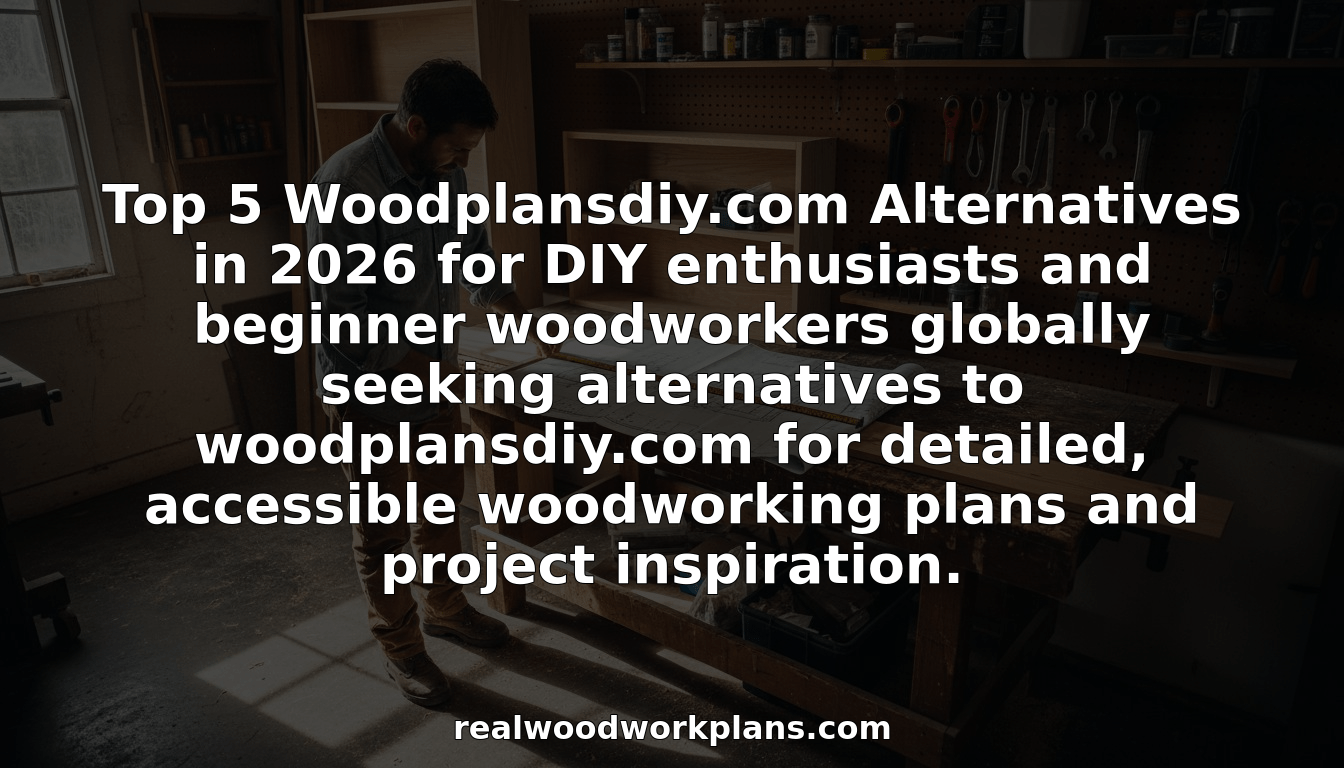 DIY woodworker reviews plans in cluttered home workshop