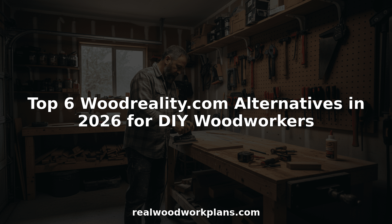 DIY woodworker sanding project in home garage