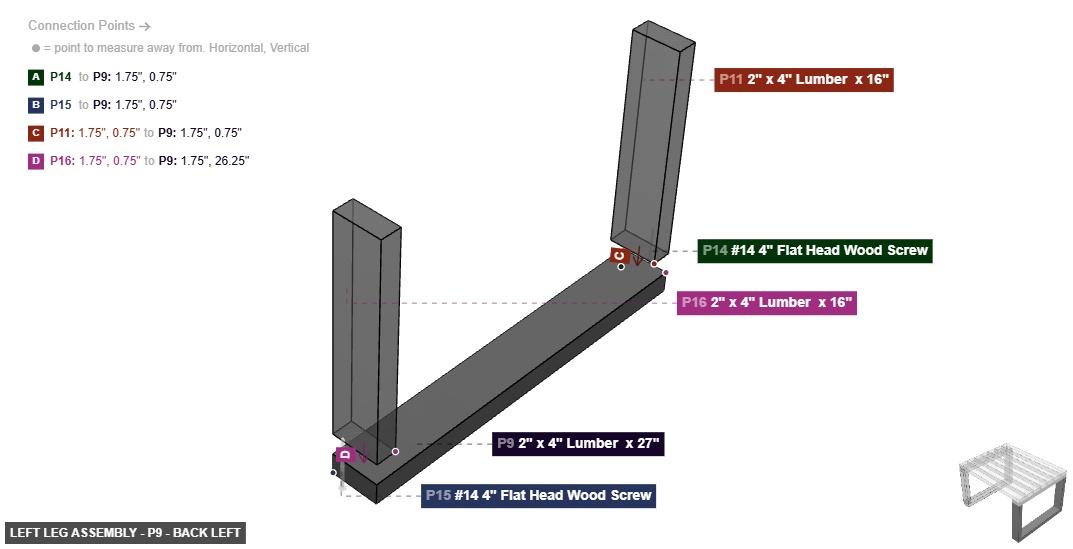 left leg assembly botom