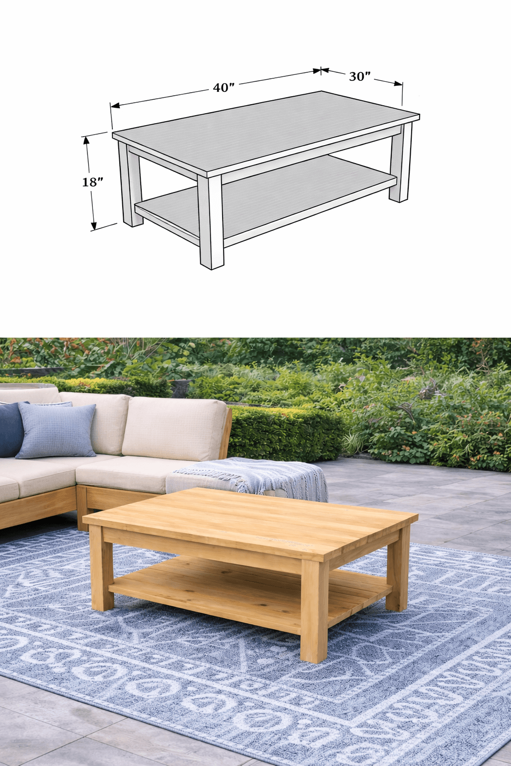 Garden coffee table