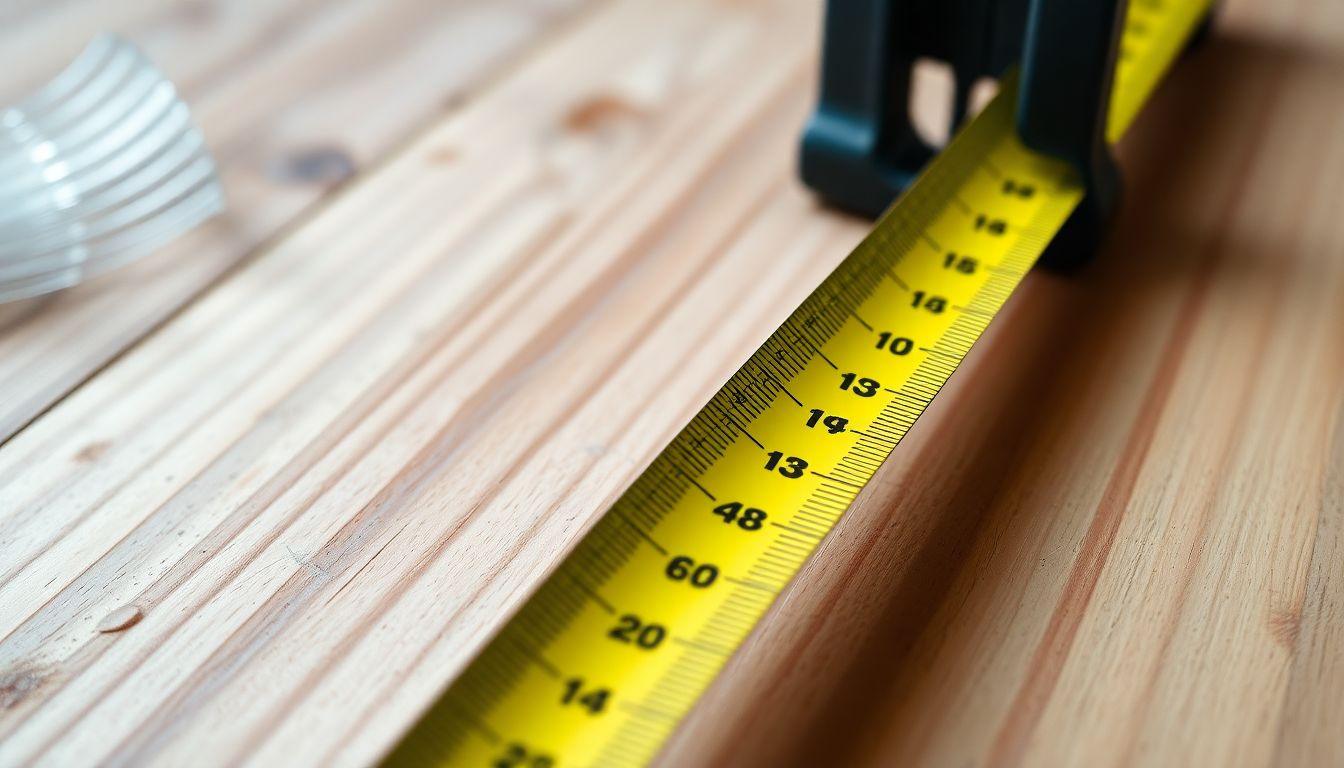 Close-up of a tape measure fractional markings