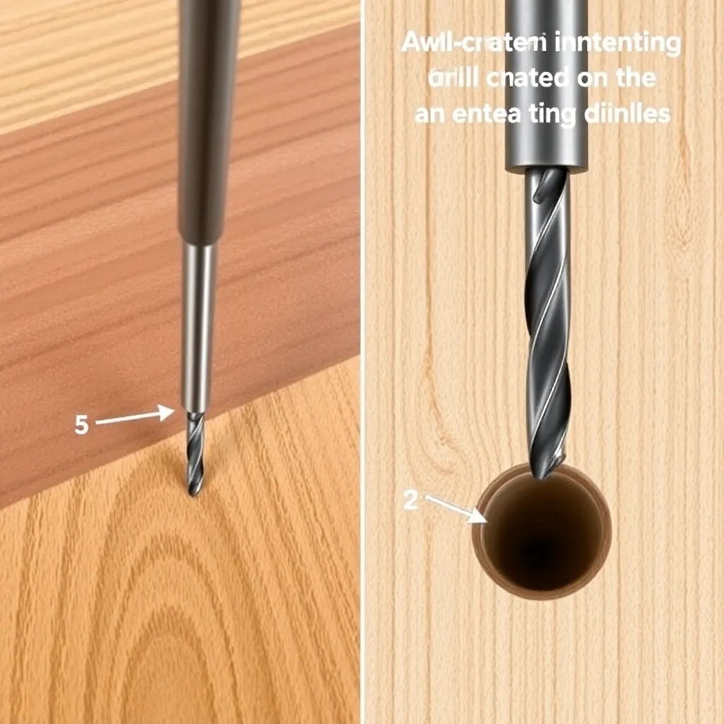 Using an Awl to Start Drill