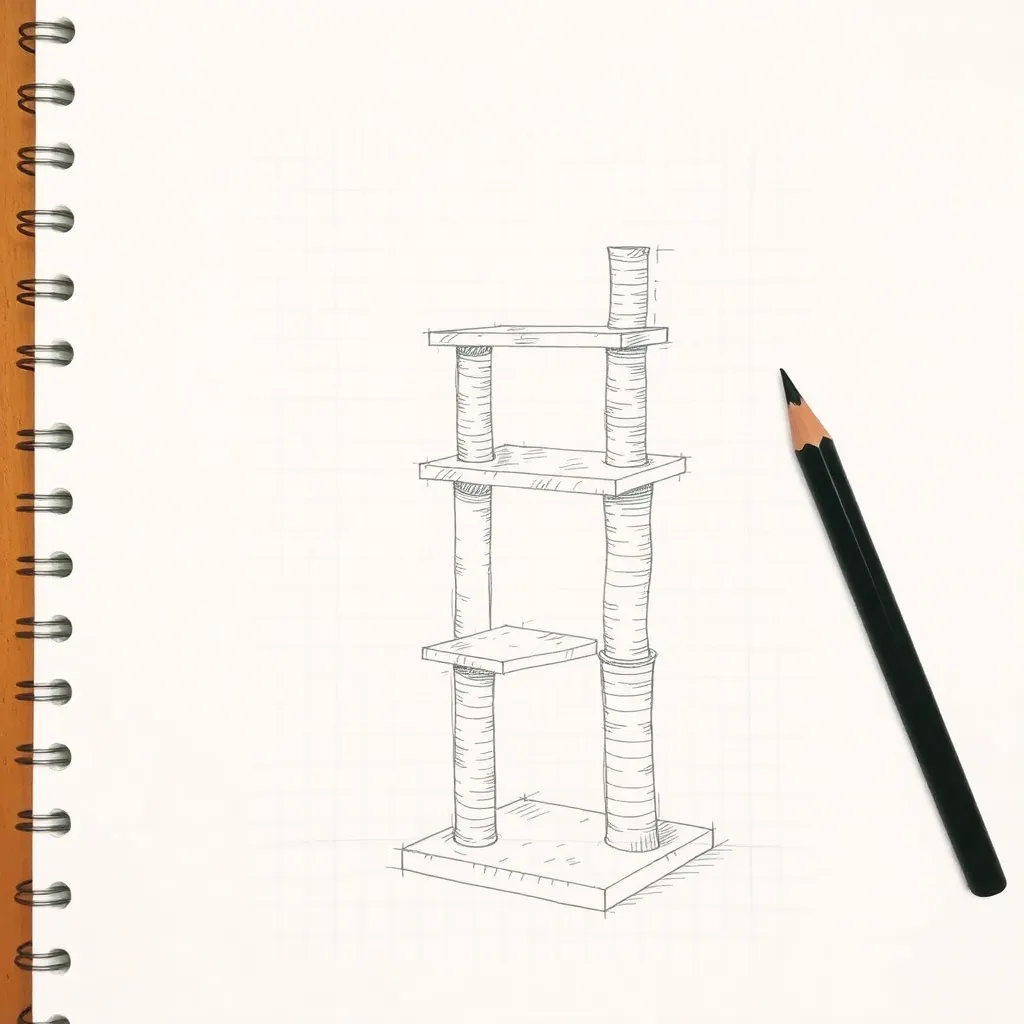 Design the Layout — Cat Tree Plans: Build a 5-Foot Cat Tree With Sisal Posts and Hammock