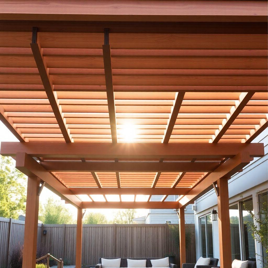 Cedar motorized louvered pergola outdoor woodworking trend 2026