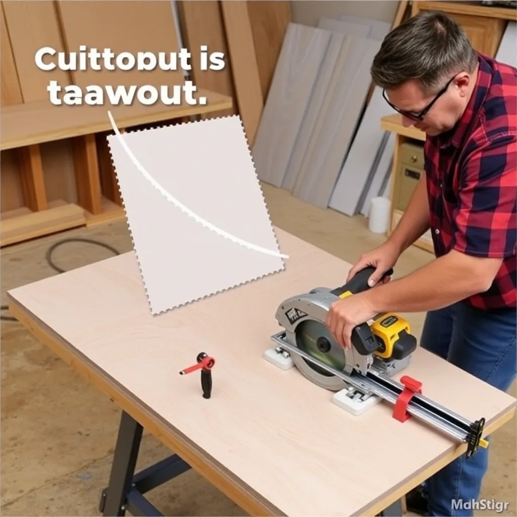 Step 5: Minimize Tearout on the Show Face — Cutting Plywood with a Circular Saw: Accurate Breakdown from Full Sheets