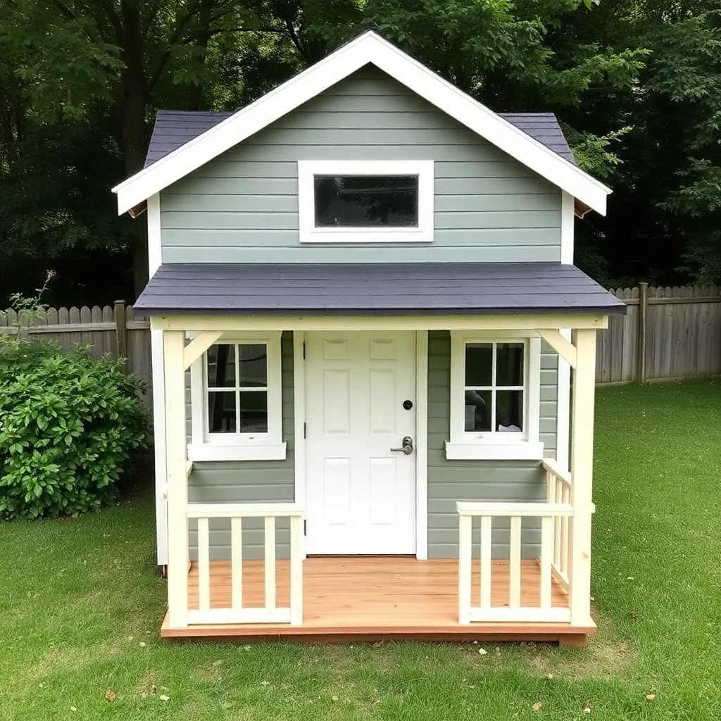 DIY cottage-style backyard playhouse with porch and Dutch door - Step 1: Build the Floor Platform