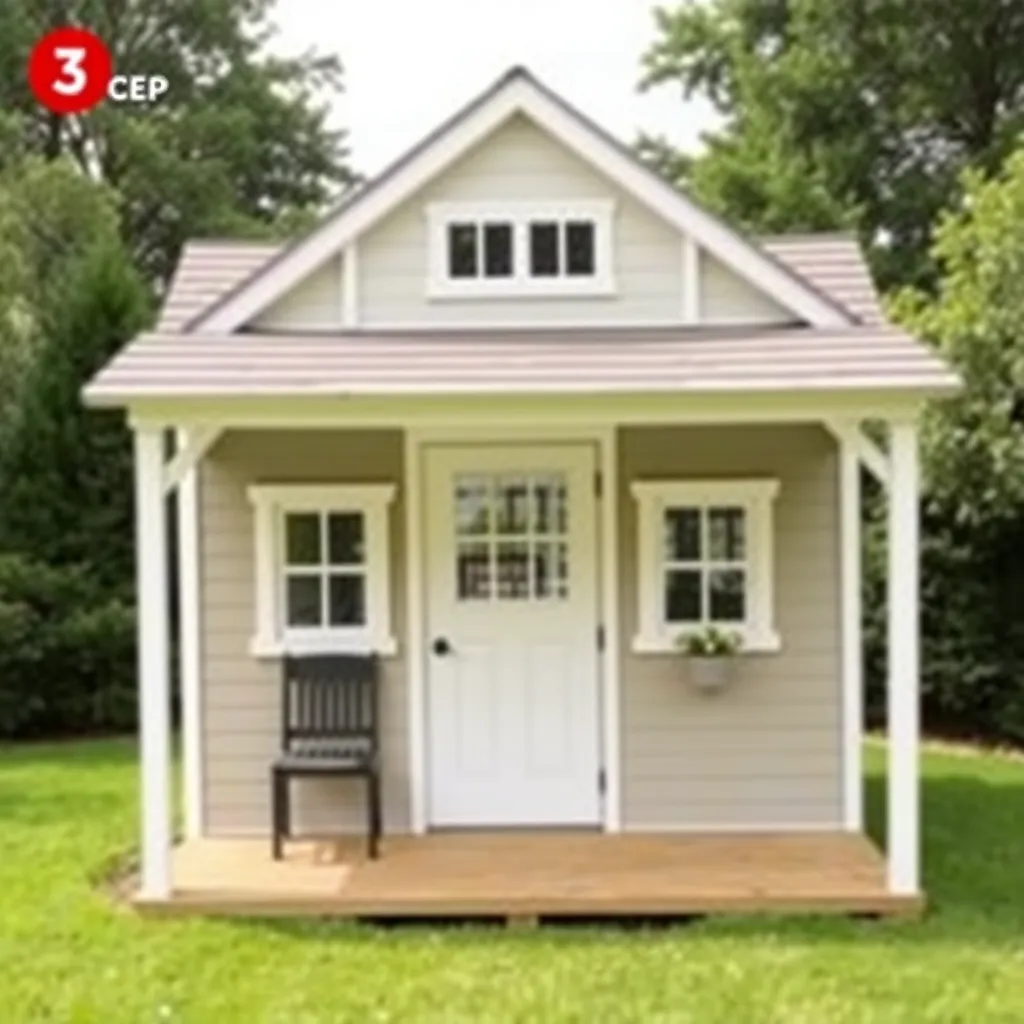 DIY cottage-style backyard playhouse with porch and Dutch door - Step 2: Frame the Walls