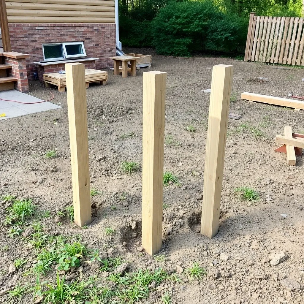 Set the Corner Posts — Dog Kennel Plans: Build a 6×10-Foot Outdoor Kennel With Covered Run