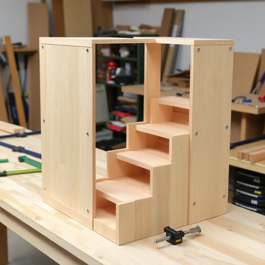 Build the Box — Dog Stairs for Bed: Build a 3-Step Plywood Staircase With Storage
