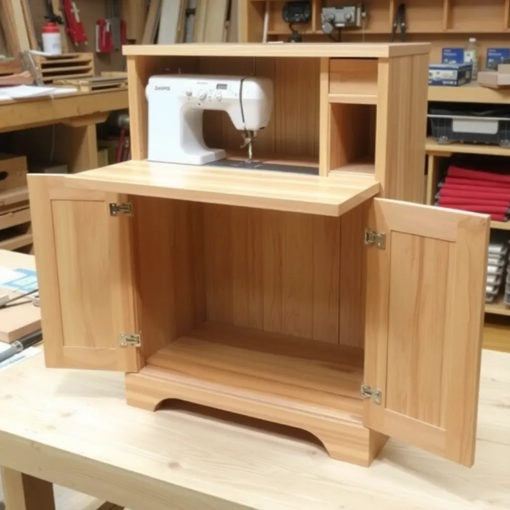 Build a Full Sewing Cabinet With Fold-Out Extension — Folding Sewing Table Plans: 6 Builds From Wall-Mount to Full Craft Station