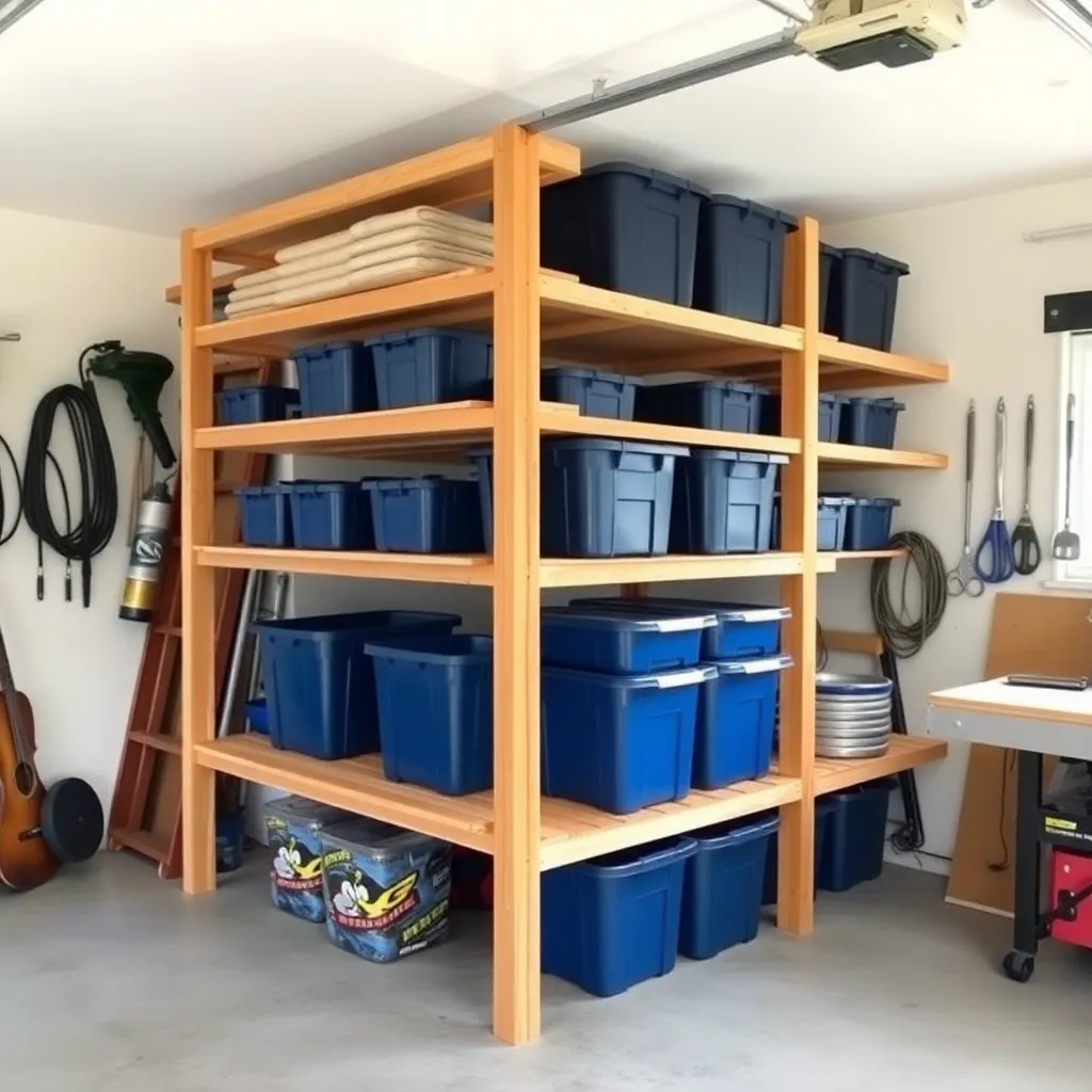 DIY garage storage shelves built from 2x4 lumber - Step 3: Install the Wall Ledgers