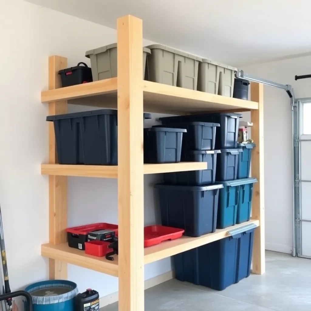DIY garage storage shelves built from 2x4 lumber - Step 6: Build the Freestanding Version (Optional)