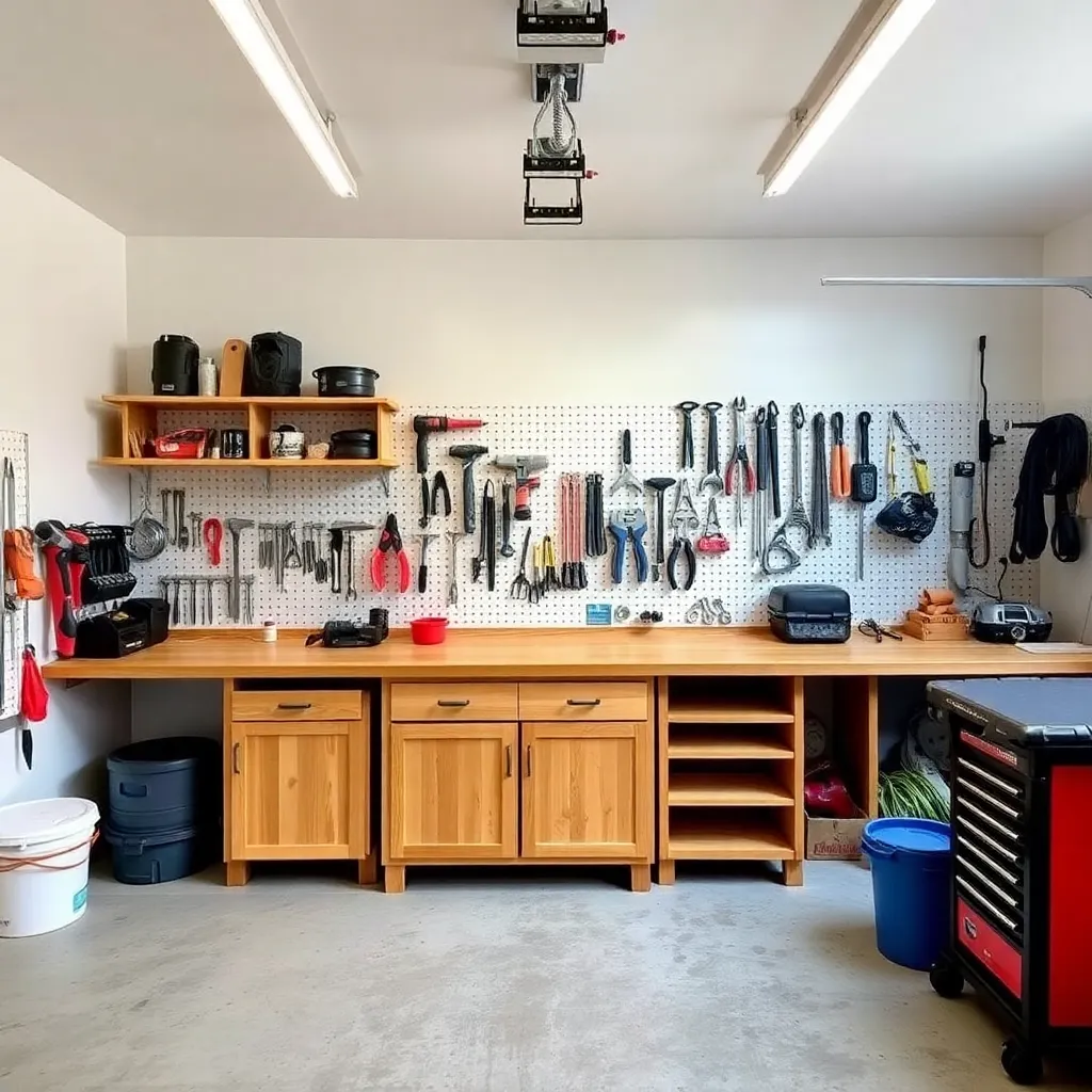 Garage Workbench Plans: Wall-Mounted Bench with Storage