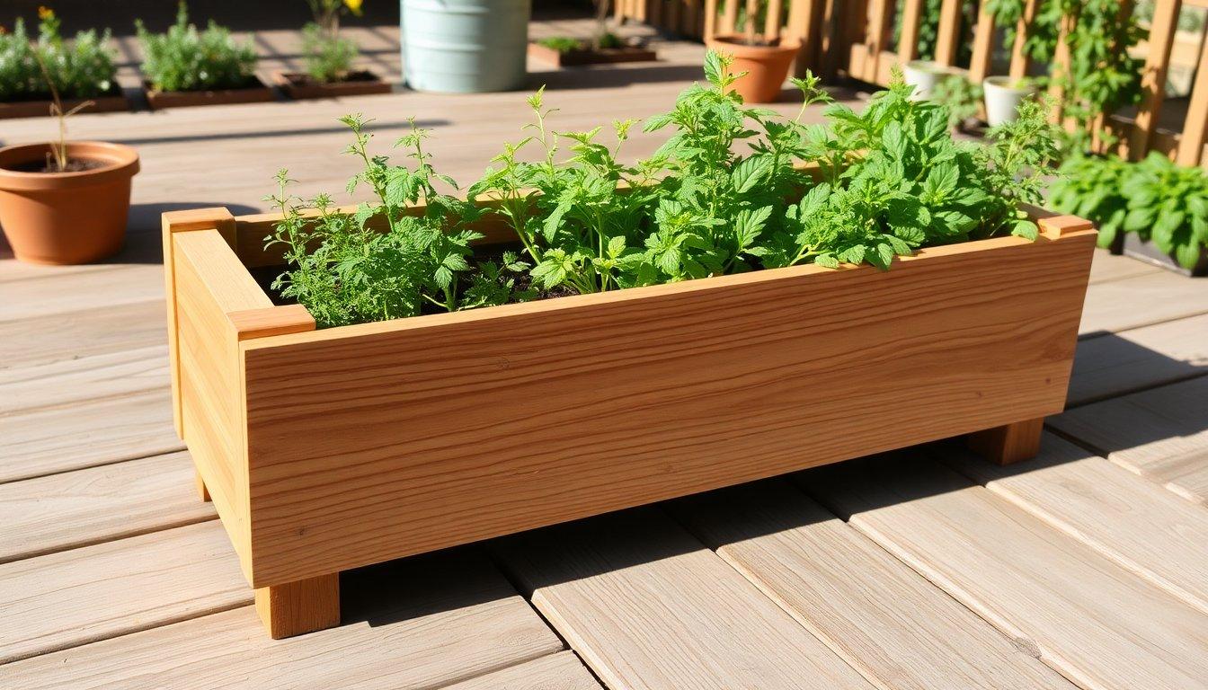 Cedar garden planter box beginner woodworking project