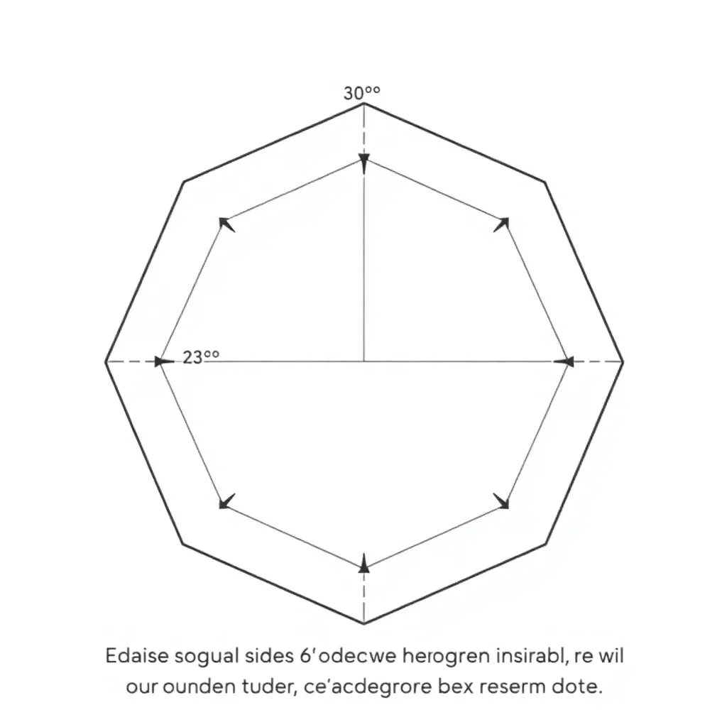 Hexagonal geometry diagram showing 30-degree miter cuts and 60-degree interior angles for picnic table construction