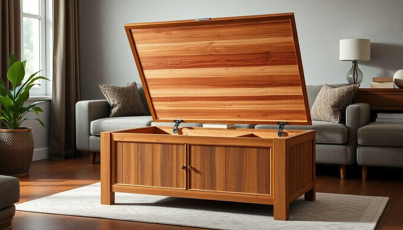 Lift-top coffee table with storage