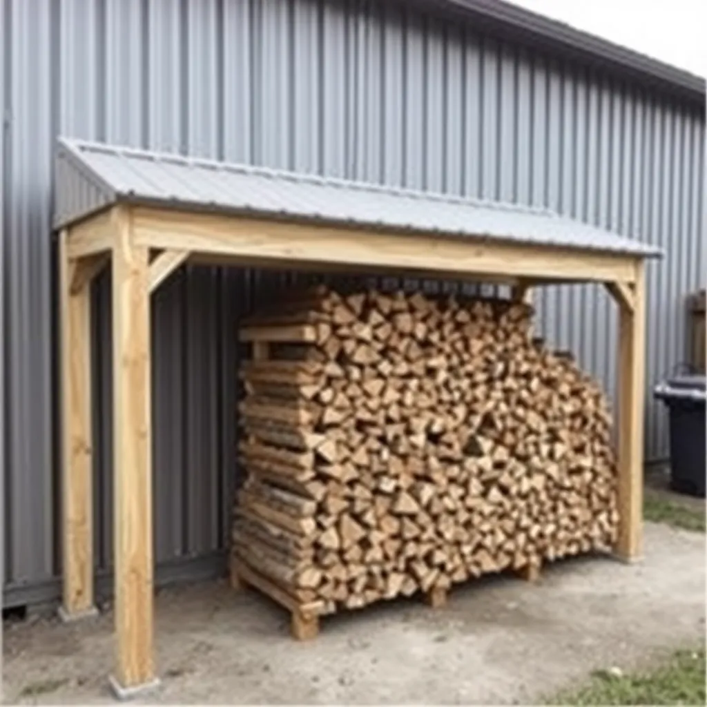 DIY 16-foot covered outdoor firewood rack with metal roof - Step 2: Build the 16-Foot Covered Rack