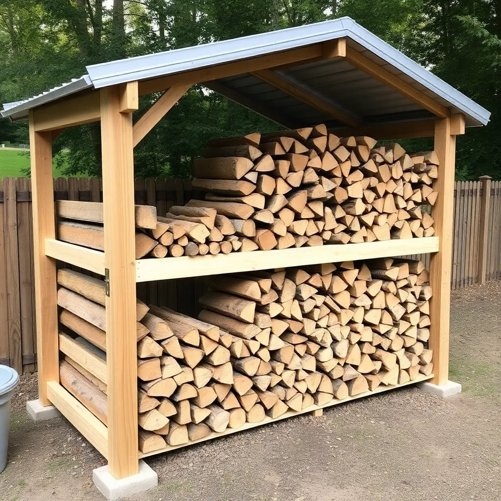 DIY 16-foot covered outdoor firewood rack with metal roof - Step 4: Maintain the Wood Supply Through the Season