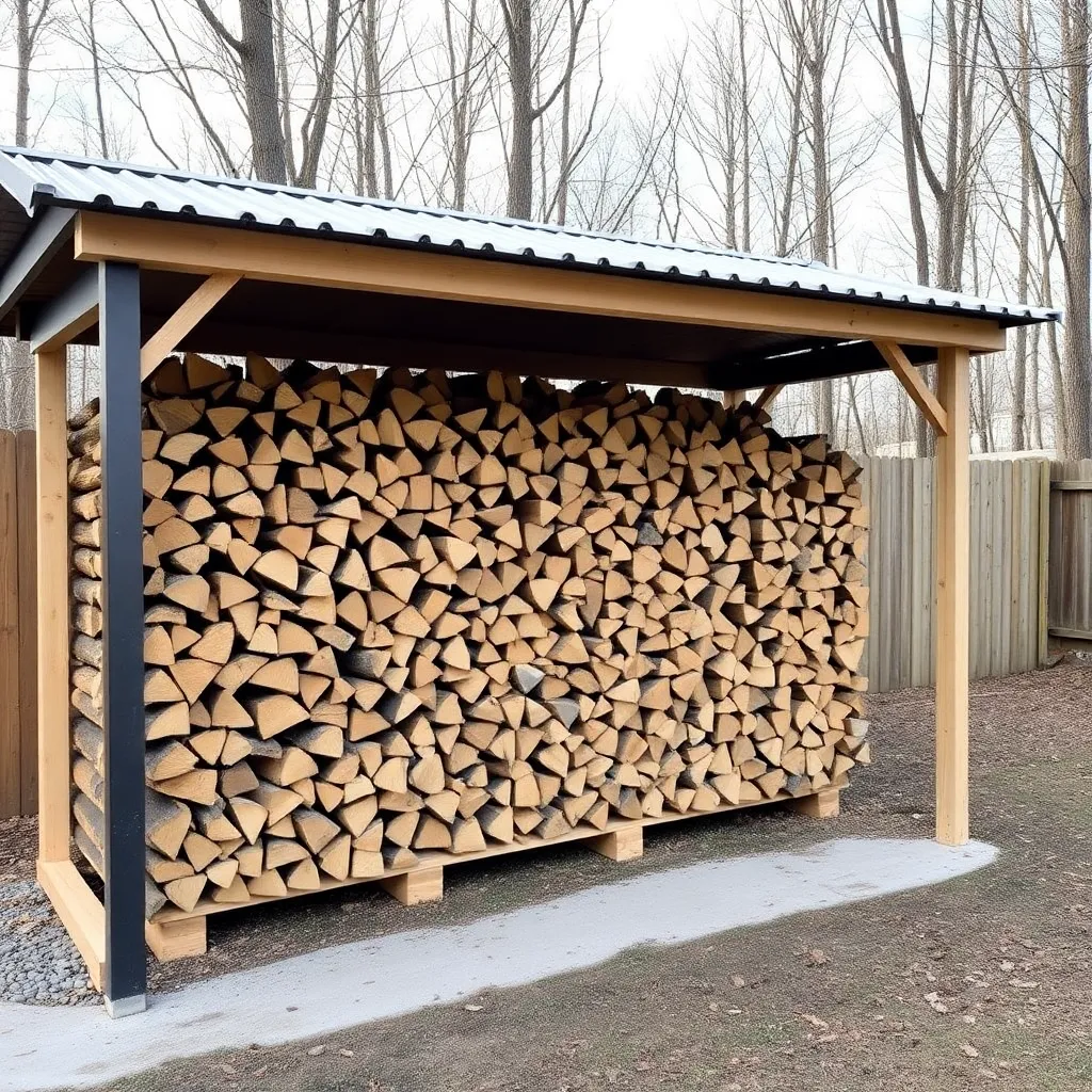 DIY 16-foot covered outdoor firewood rack with metal roof - Step 5: Extend the Rack System