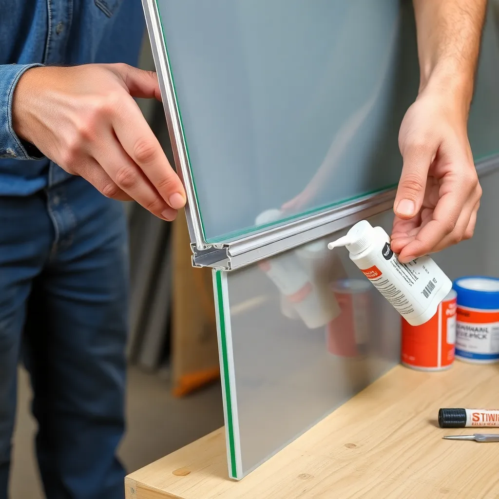 Installing aluminum U-channel and sealing the ends of polycarbonate pergola shade cover panels