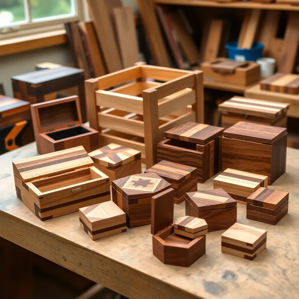 Small wooden box projects - small box plans
