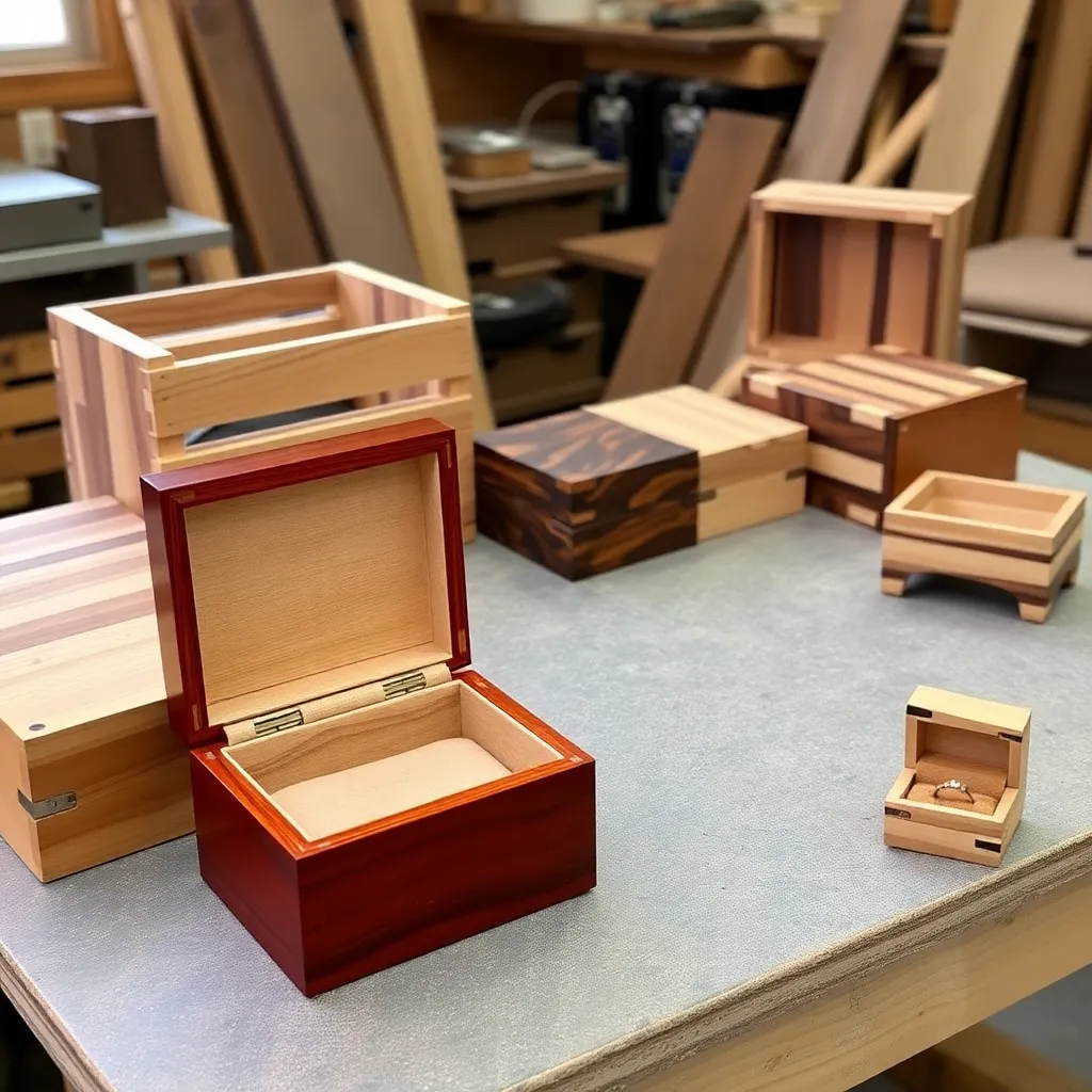 Small wooden box projects - wooden box for jewellery