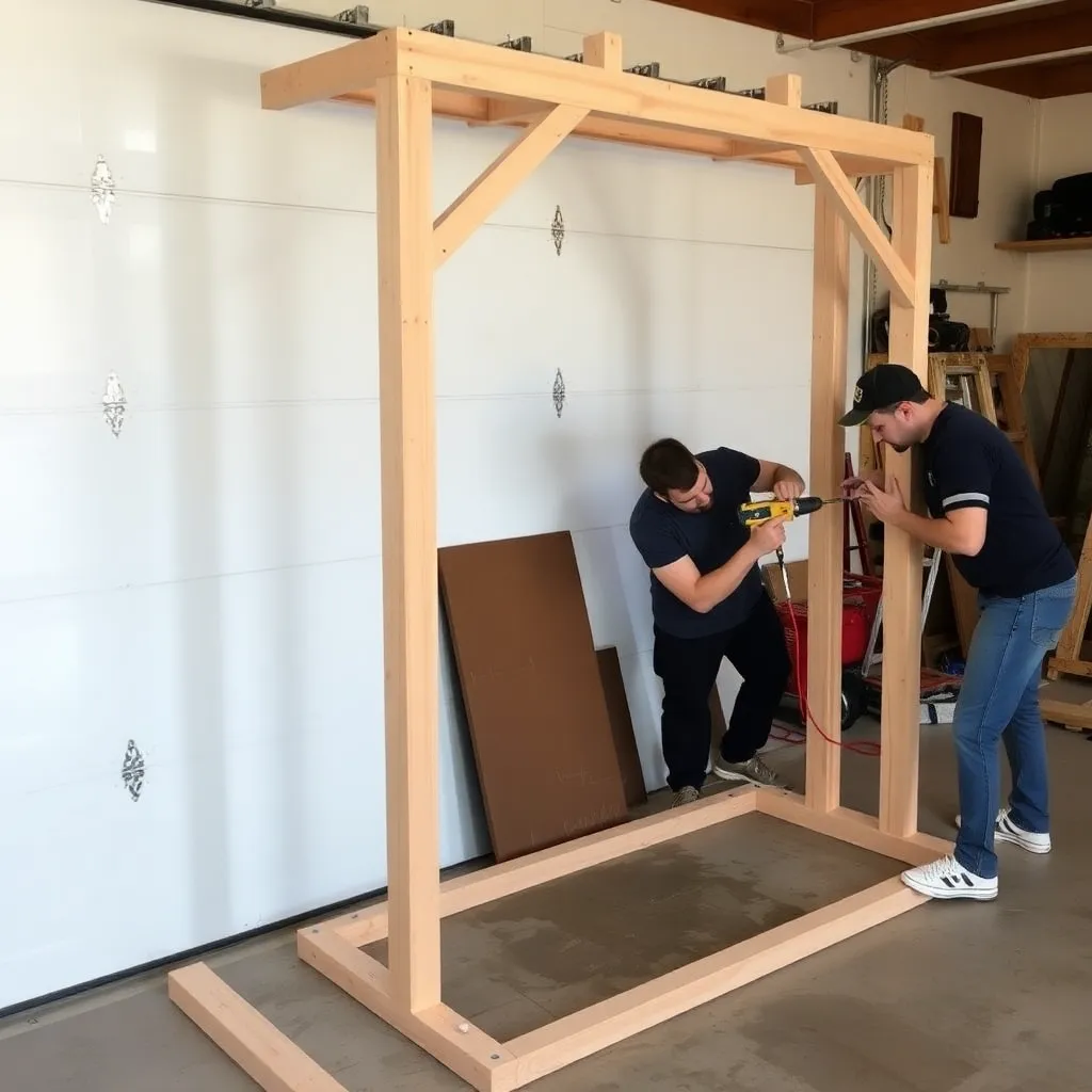 Building wooden side frames for a DIY wedding arch with carriage bolt knock-down joinery