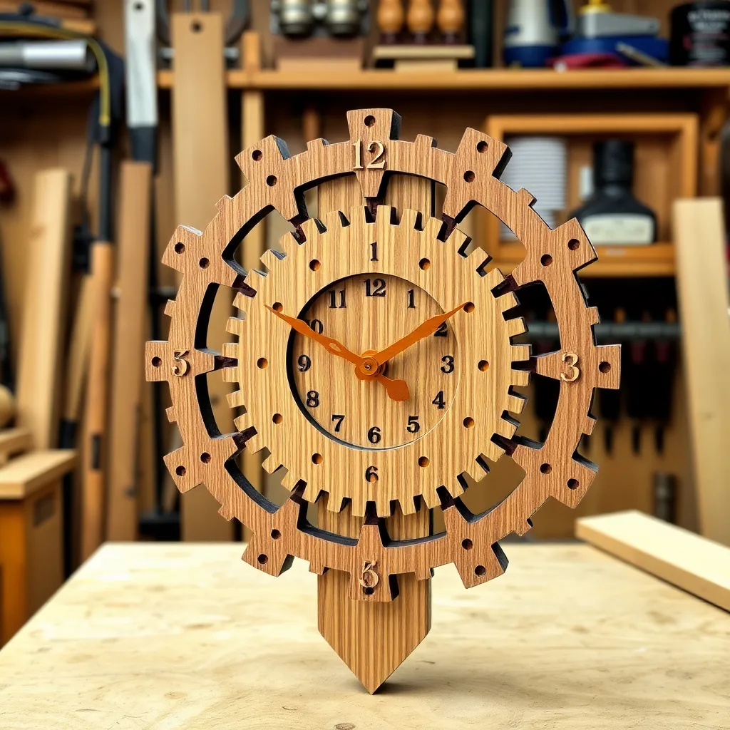 Build a Wooden Gear Wall Clock (Decorative) — Wooden Clock Plans: 6 Builds From Simple Wall Clock to Mechanical Gear Clock