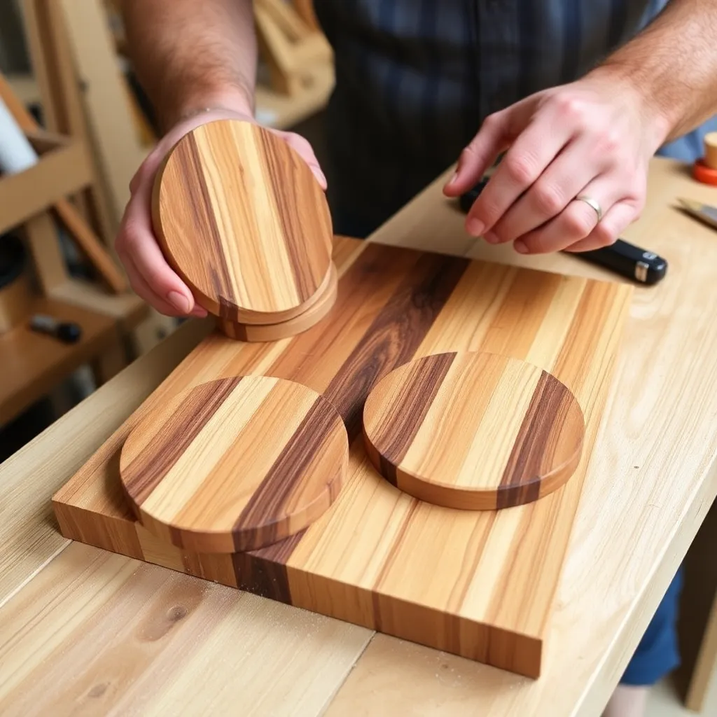 Build Coasters With Two-Tone Inlay — Wooden Coaster Plans: 6 Builds From Simple Squares to Inlaid Sets