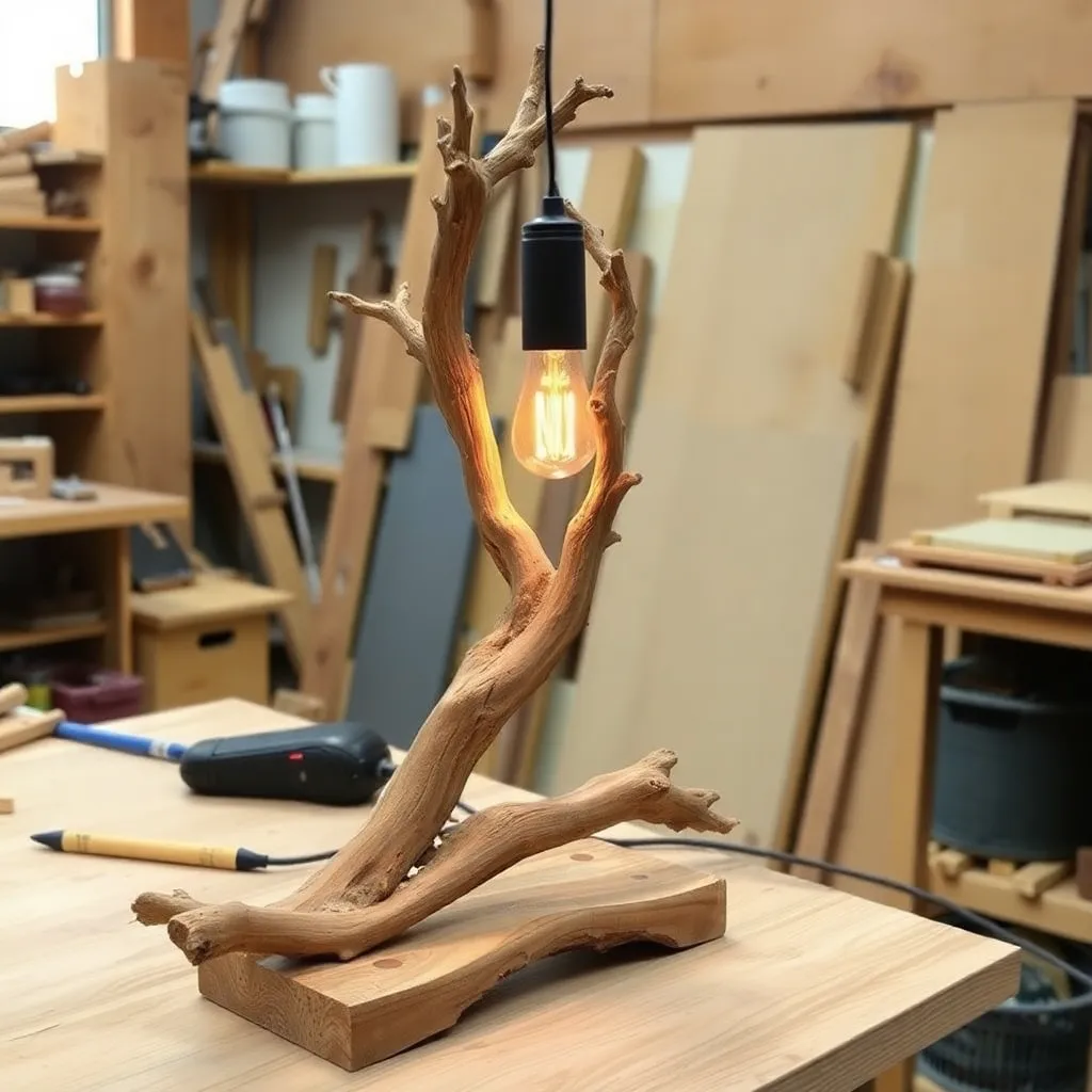 Build a Wabi-Sabi Branch Lamp — Wooden Lamp Plans: 6 Builds From Simple Table Lamp to Tripod Floor Lamp