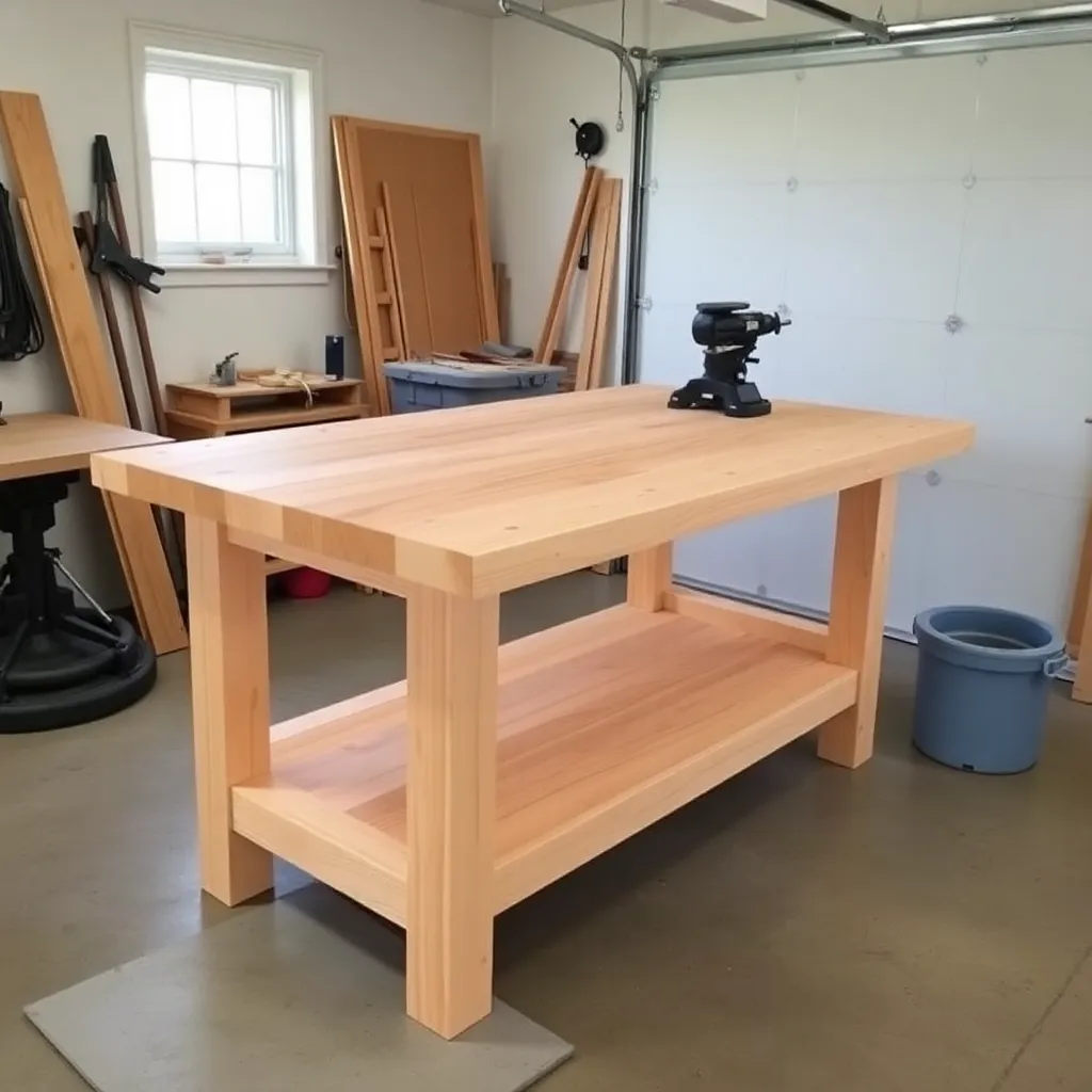 DIY 8-foot garage workbench with face vise and lower shelf - Step 3: Build the Base Frame