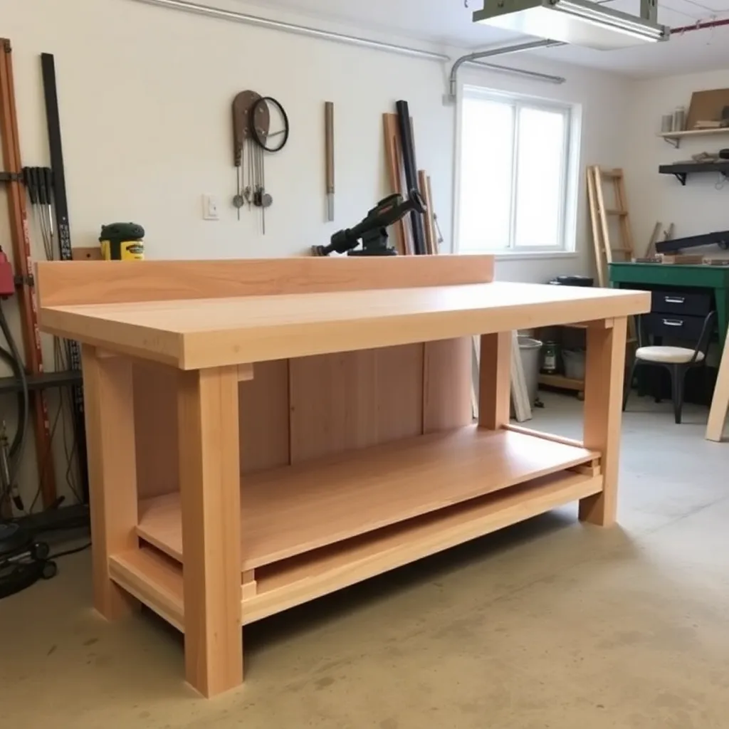 DIY 8-foot garage workbench with face vise and lower shelf - Step 6: Build the Folding Wall-Mounted Version